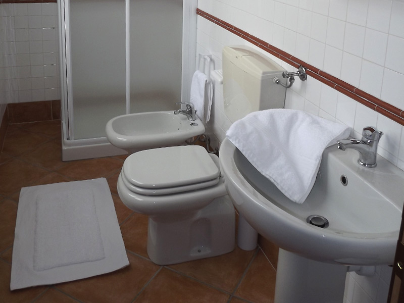 Bagno privato nel B&B Casa Giardini